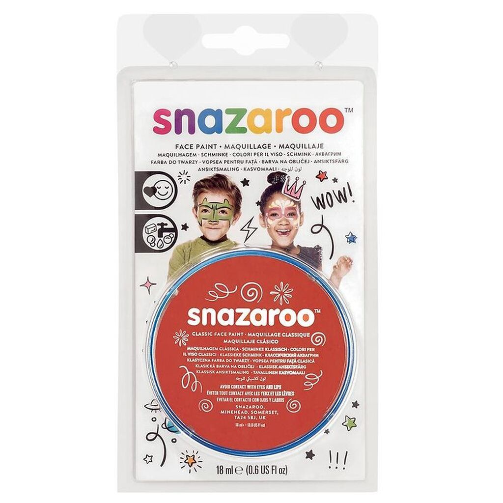 Snazaroo Ansigtsmaling - 18 ml - Bright Red