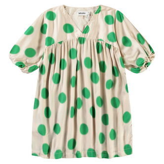 Molo Kjole - Camellia - Green Dots