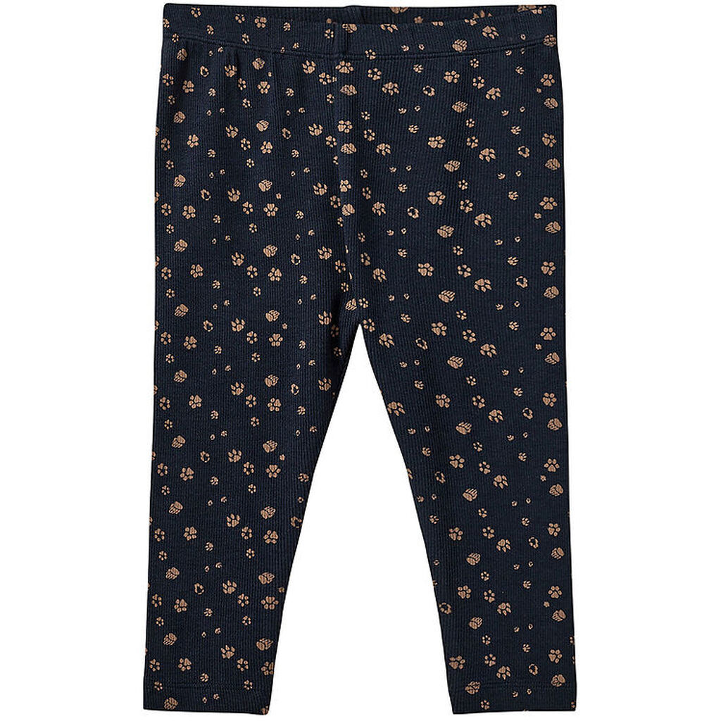 Sofie Schnoor Leggings - Rib - Dark Blue m. Print