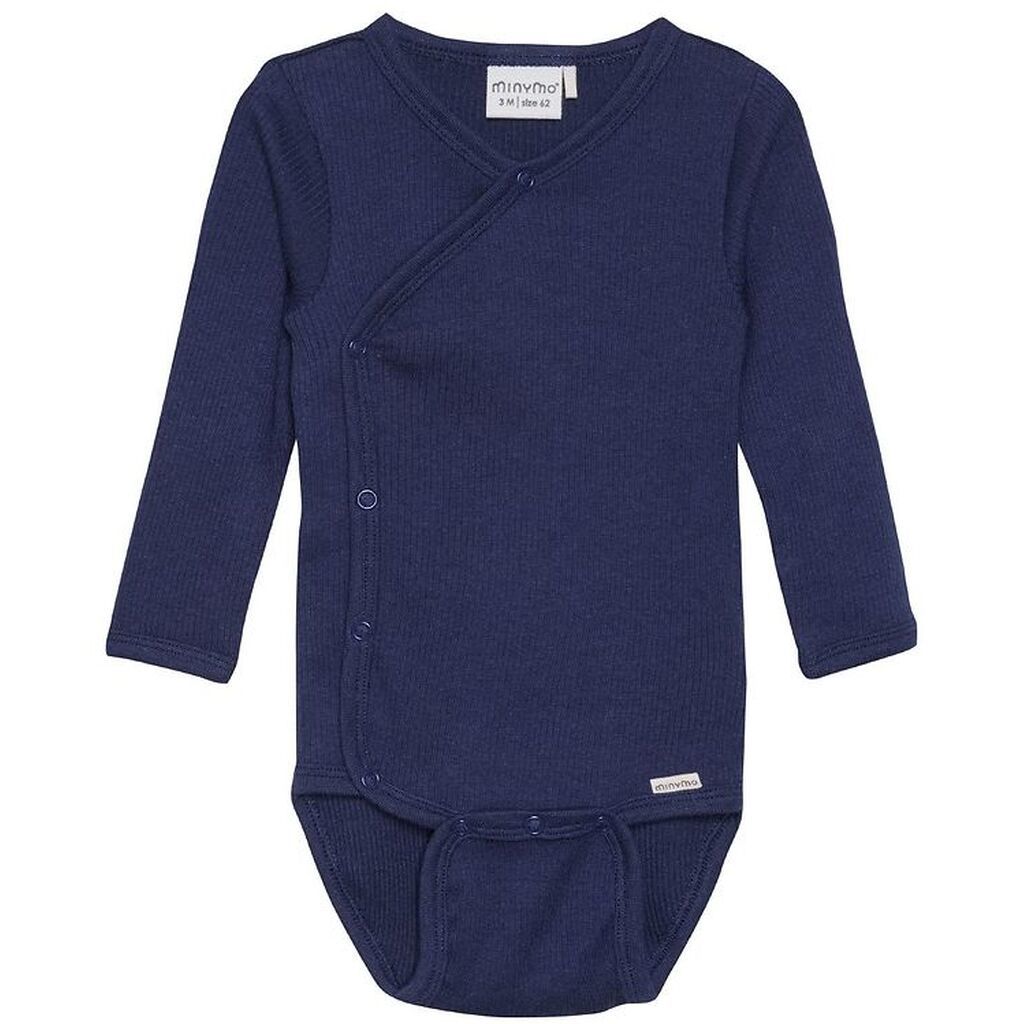 Minymo Slå-om Body l/æ - Rib - Dark Navy