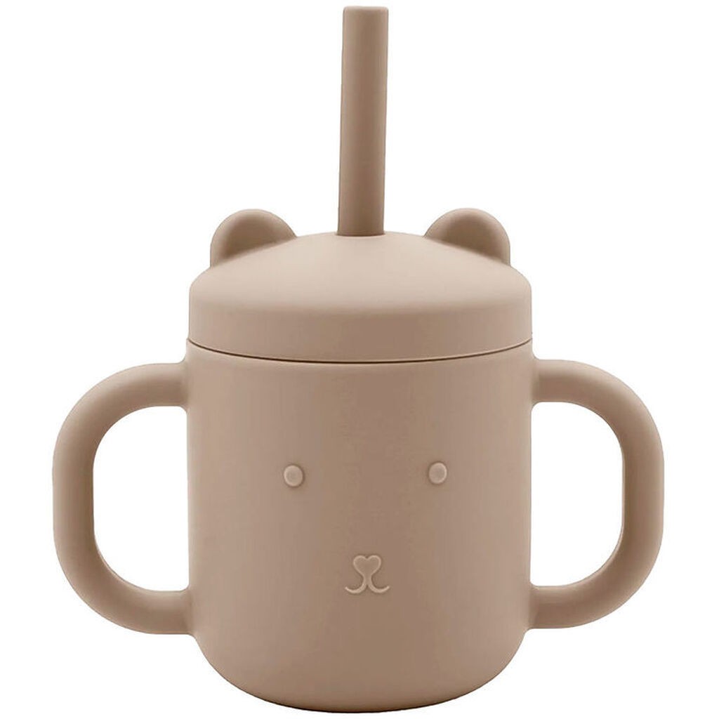 Petit Monkey Kop m. Sugerør - Silikone - 175 cm - Taupe