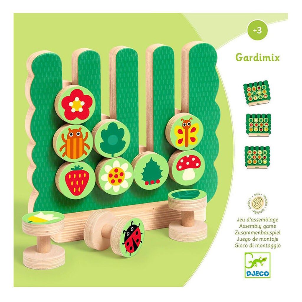 Djeco Puslespil - Træ - 20 stk. - Gardimix