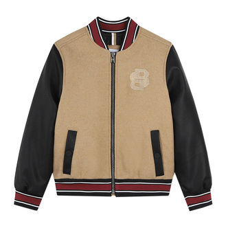 BOSS Jakke - Uld - Cookie m. Sort/Rød