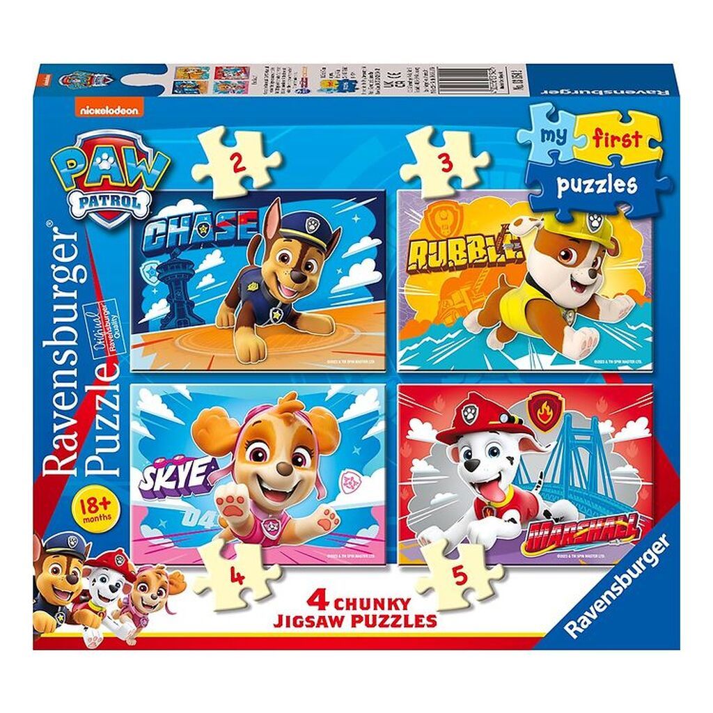 Ravensburger Puslespil - My First - 4 Forskellige - Paw Patrol