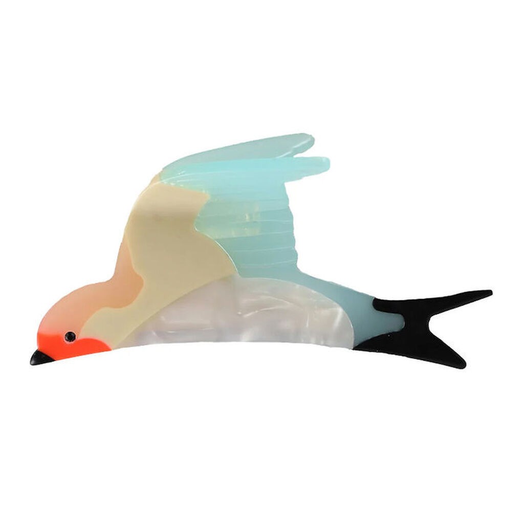 By Stær Hårklemme - Svale - 9x4 cm - Turkis/Lilla