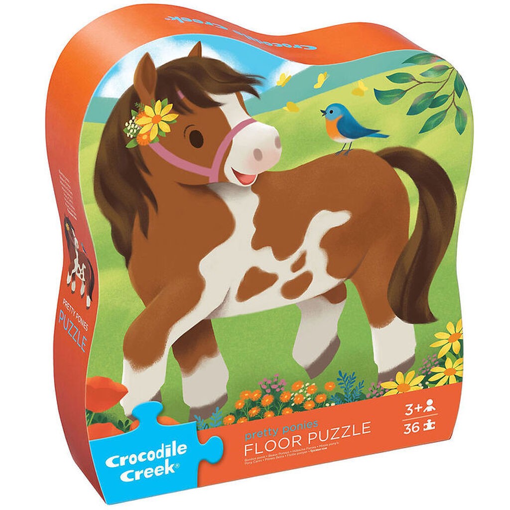 Crocodile Creek Puslespil - 36 Brikker - Pretty Ponies