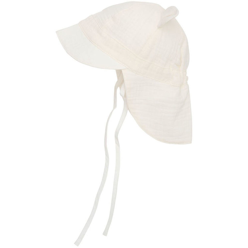 Huttelihut legionærhat - Musselin - Antique White m. Ører