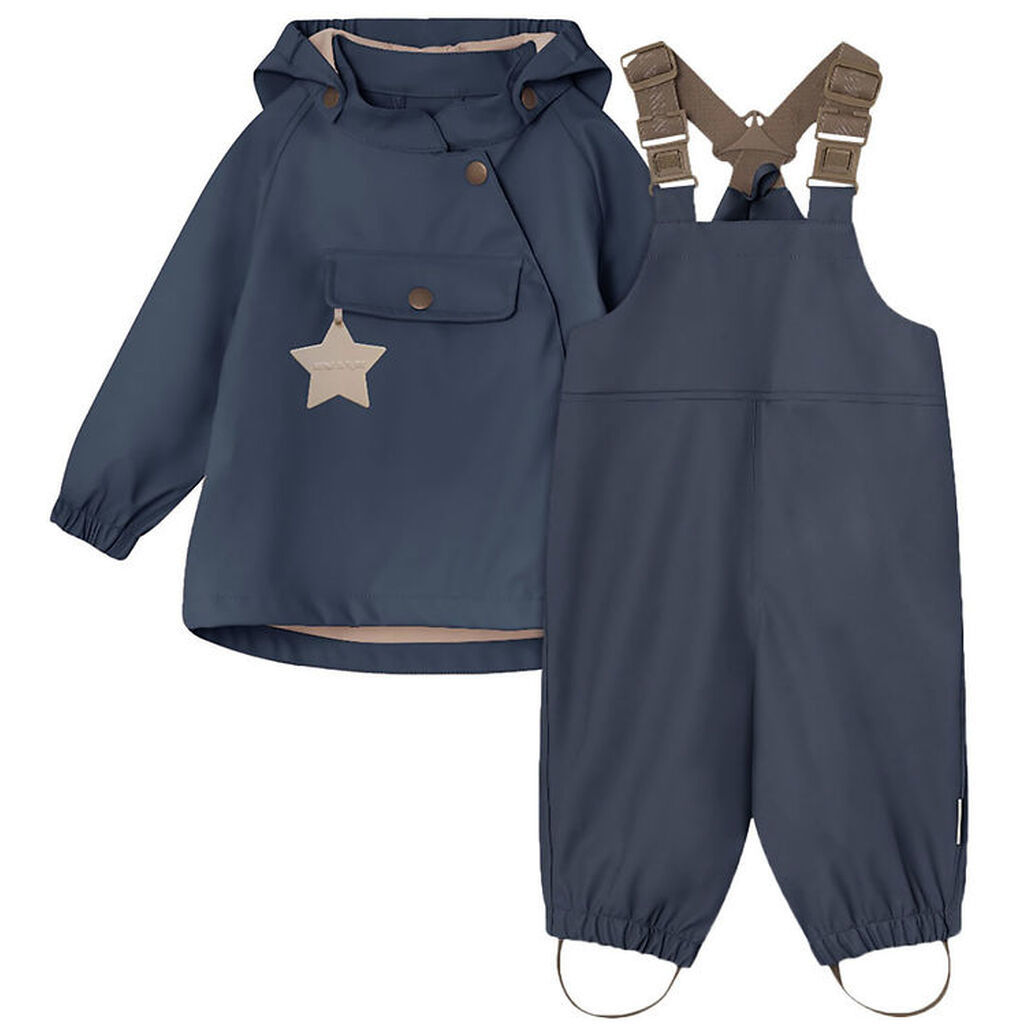 Mini A Ture Regntøj m. Seler - PU - MatWainis - Ombre Blue
