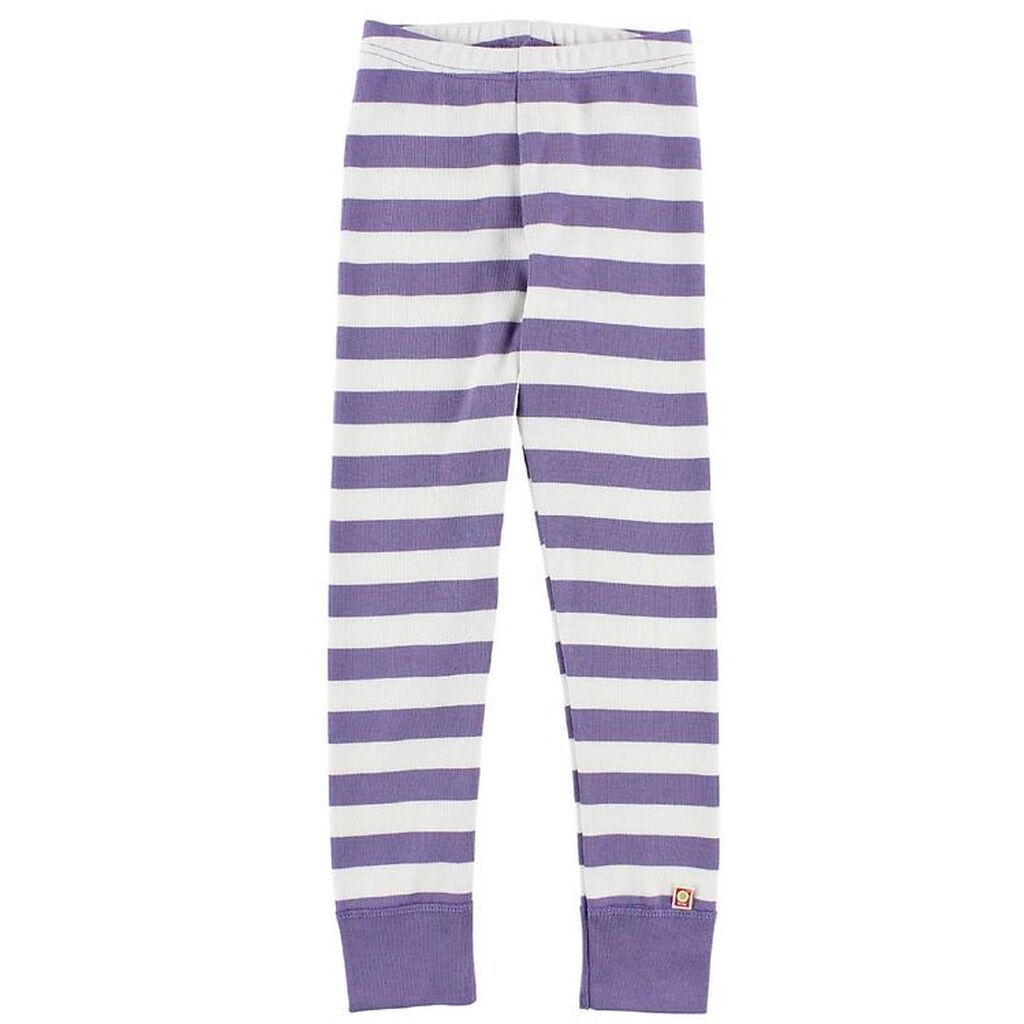 Katvig Leggings - Hvid/Lilla Stribet