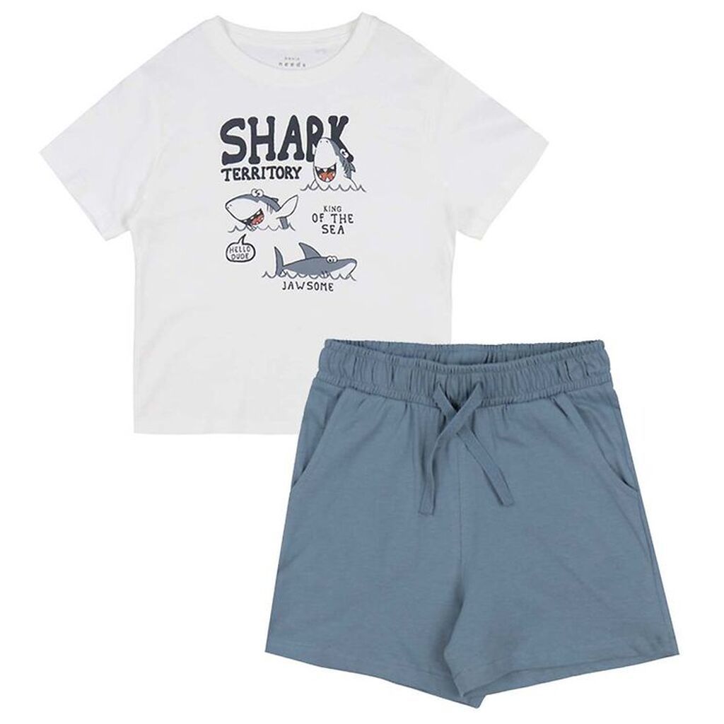 Name It Shortssæt - Shorts/T-shirt - NmmVigor - Blue Mirage