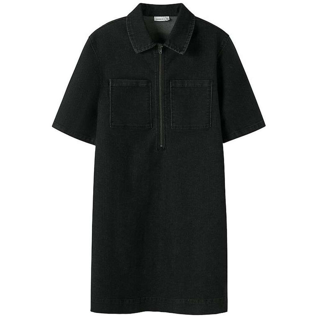 Name It Kjole - NkfBlake - 1/2 Loose - Dark Grey Denim