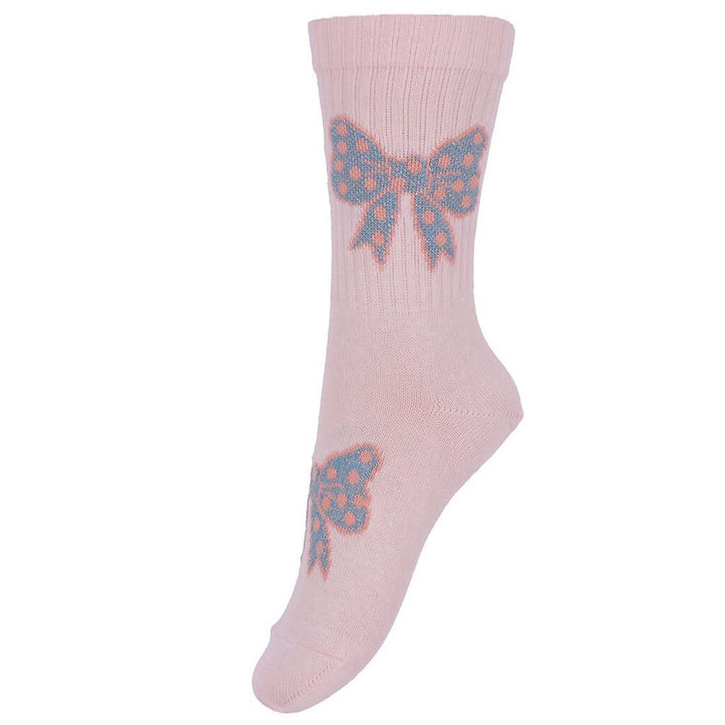 Melton Strømper - Bows - Crystal Pink