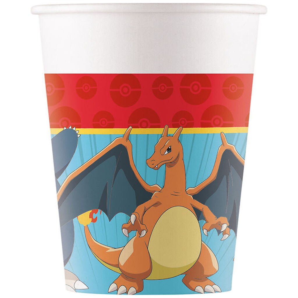Decorata Party Papkrus - 8-pak - 200 ml - Pokémon