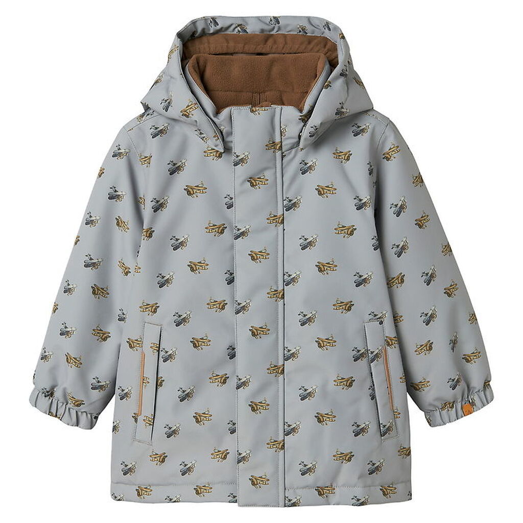 Lil' Atelier Vinterjakke - NmmLasnow10 - Ultimate Grey/Airplanes