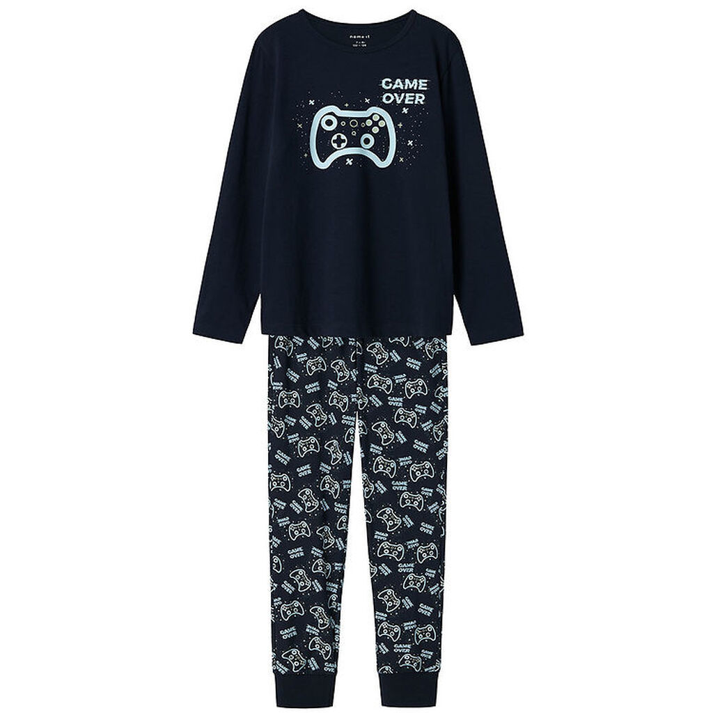 Name It Nattøj - 2-Delt - NkmNightset Game - Dark Sapphire m. Pr