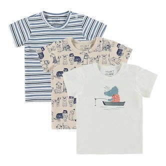Hust and Claire T-shirt - Albert Dogs - 3-pak - Cement