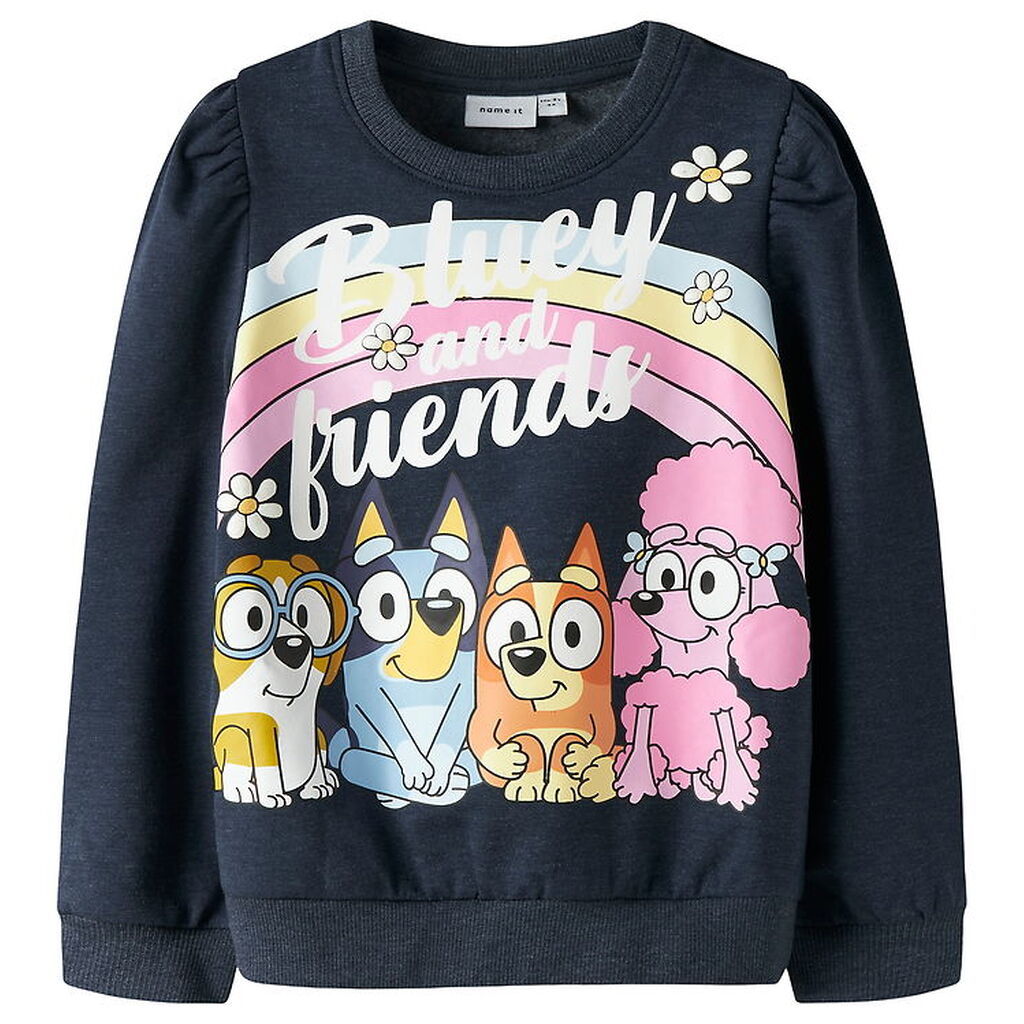 Name It Sweatshirt - NmfJenney - Bluey - Navy Blazer/ Melange