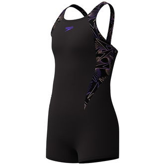 Speedo Badedragt - HyperBoom Splice Legsuit - Sort/Fersken