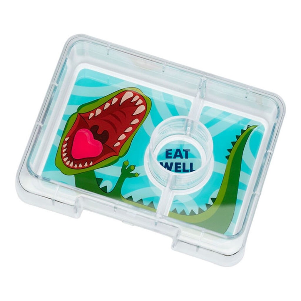 Yumbox Indsatsbakke m. 3 Rum - Snack - Dinosaur