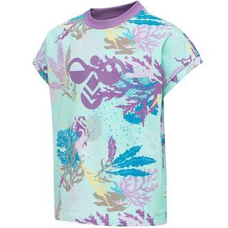 Hummel T-shirt - hmlSea - Lilla m. Mønster
