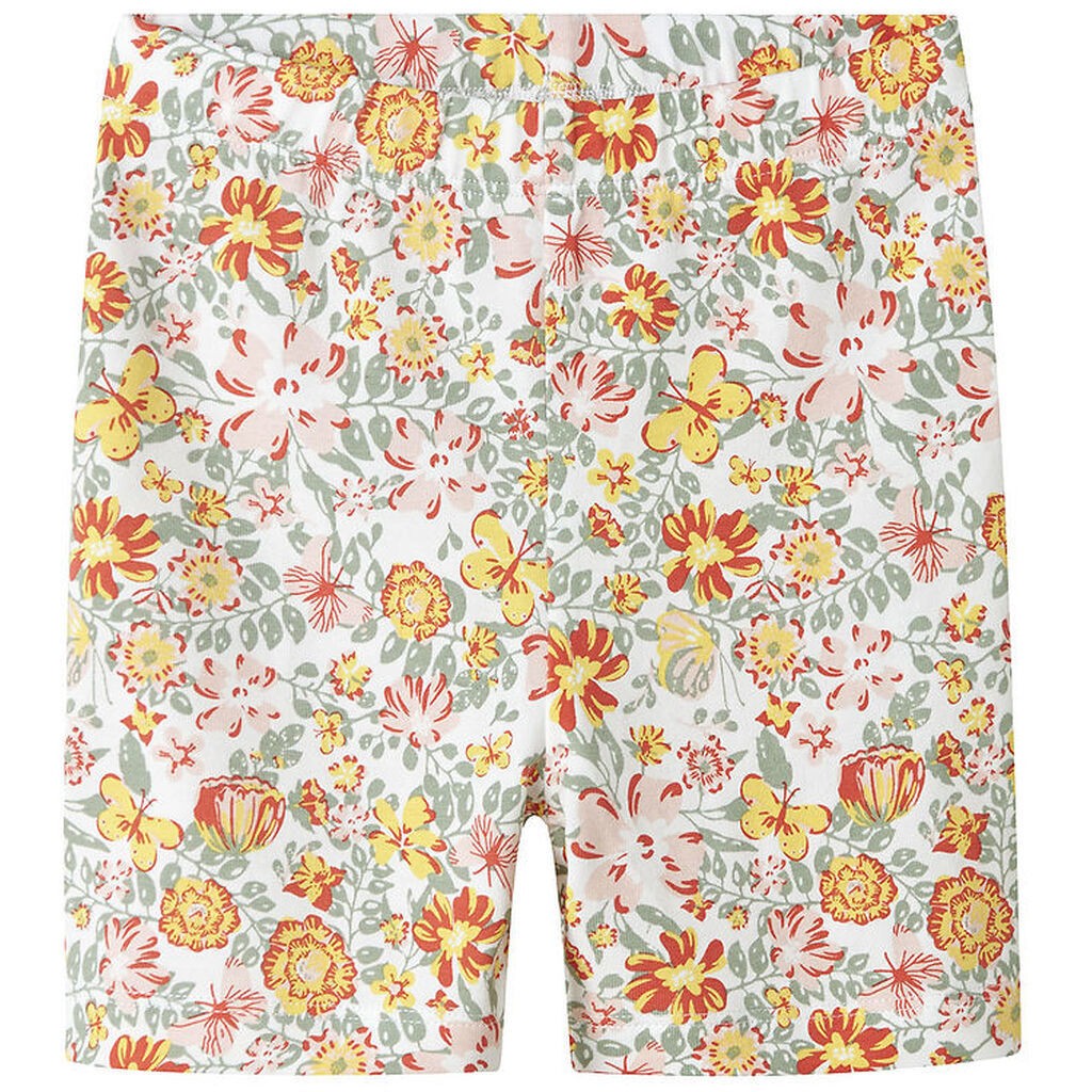 Name It Cykelshorts - NmfVayo - Bright White m. Blomster