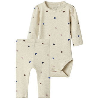 Name it Bodysæt l/æ - NbfNutti - Peyote Melange