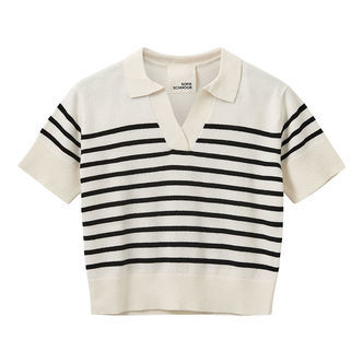 Sofie Schnoor Polo - Uld - Off White/Sort