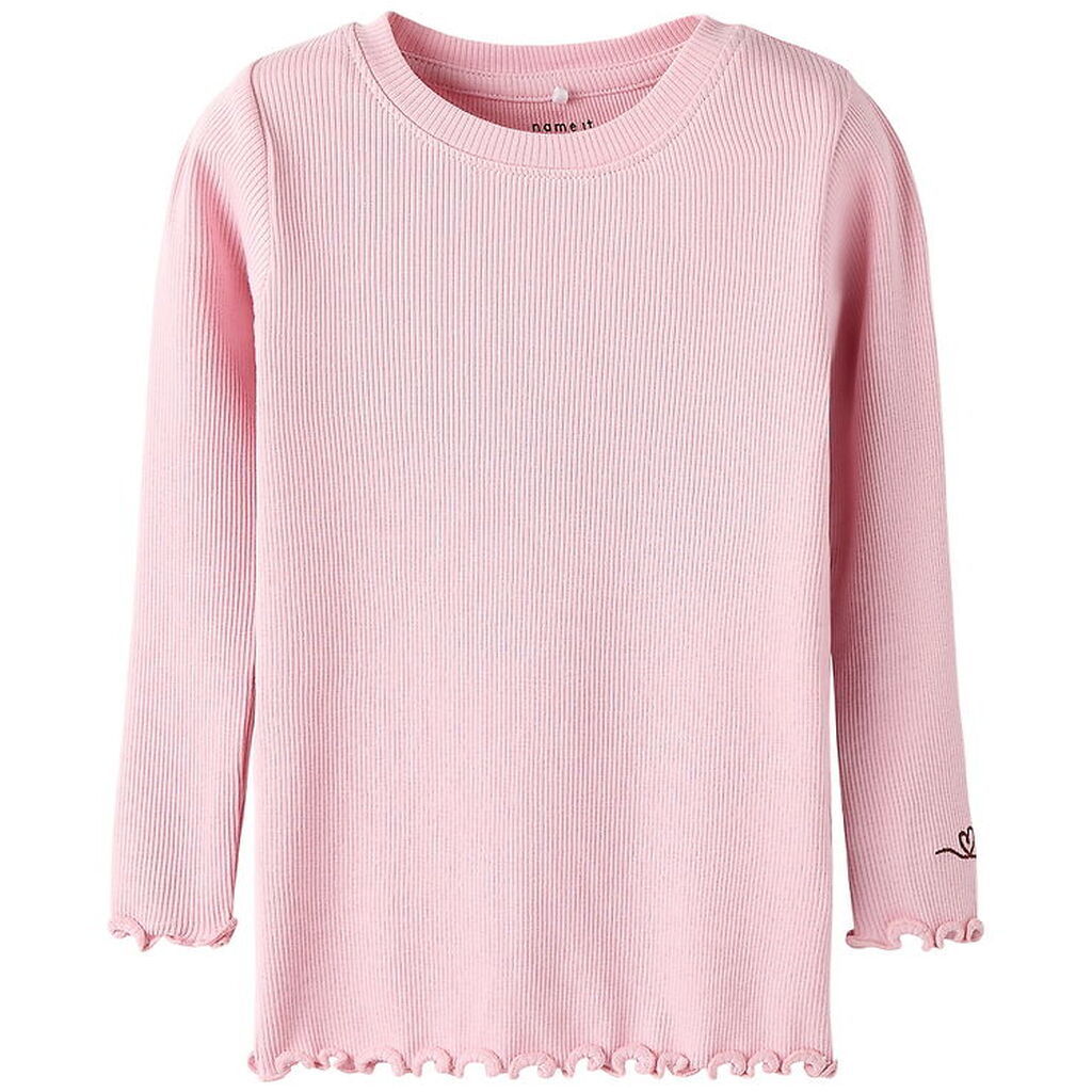 Name It Bluse - Rib - Nmfkayla - Bleached Mauve