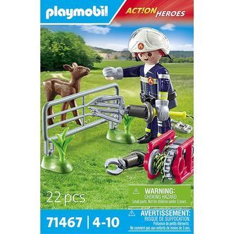 Playmobil Action Heroes - Brandmændenes Dyr... - 71467 - 22 Dele