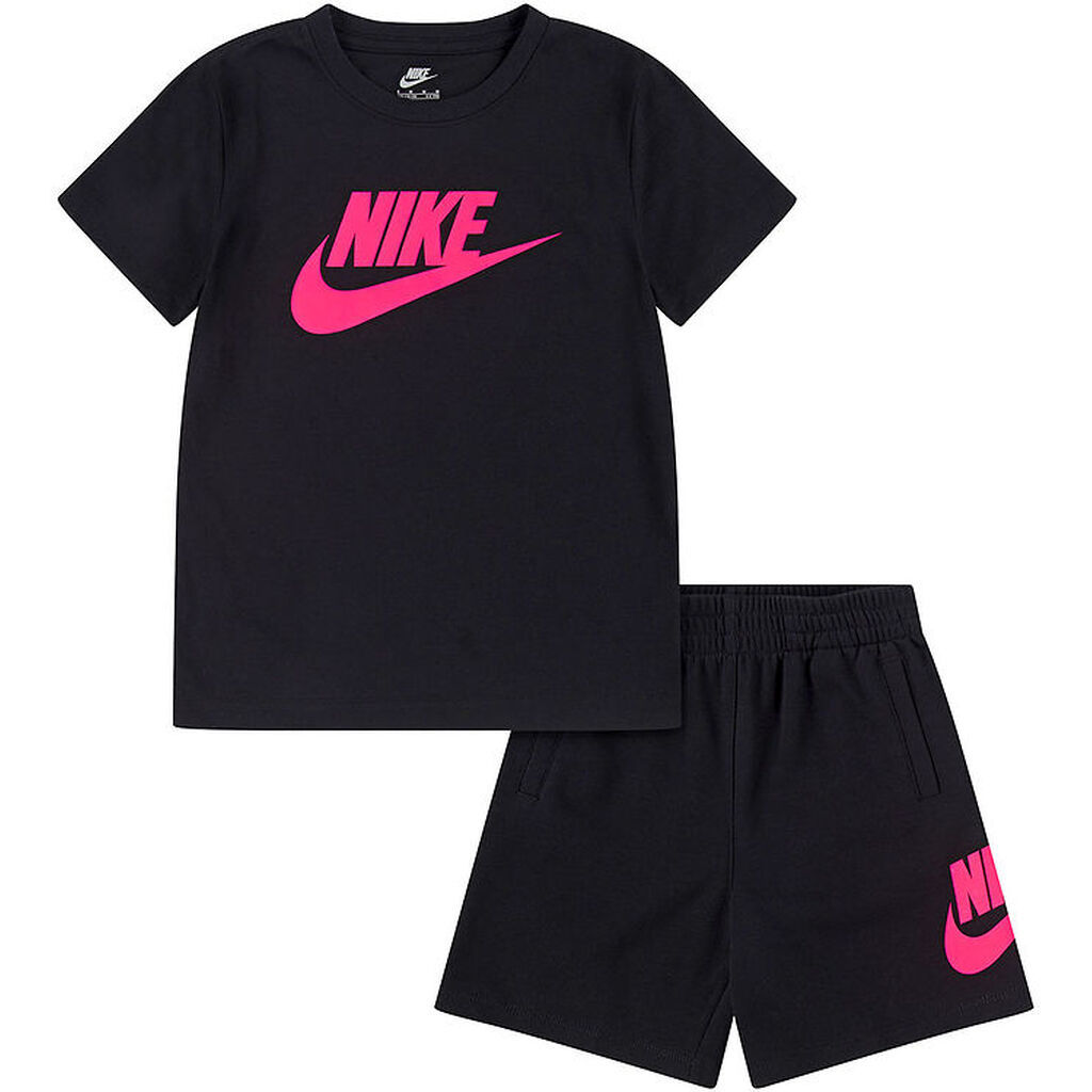 Nike Shortssæt - T-shirt/Shorts - Hyper Pink/Black