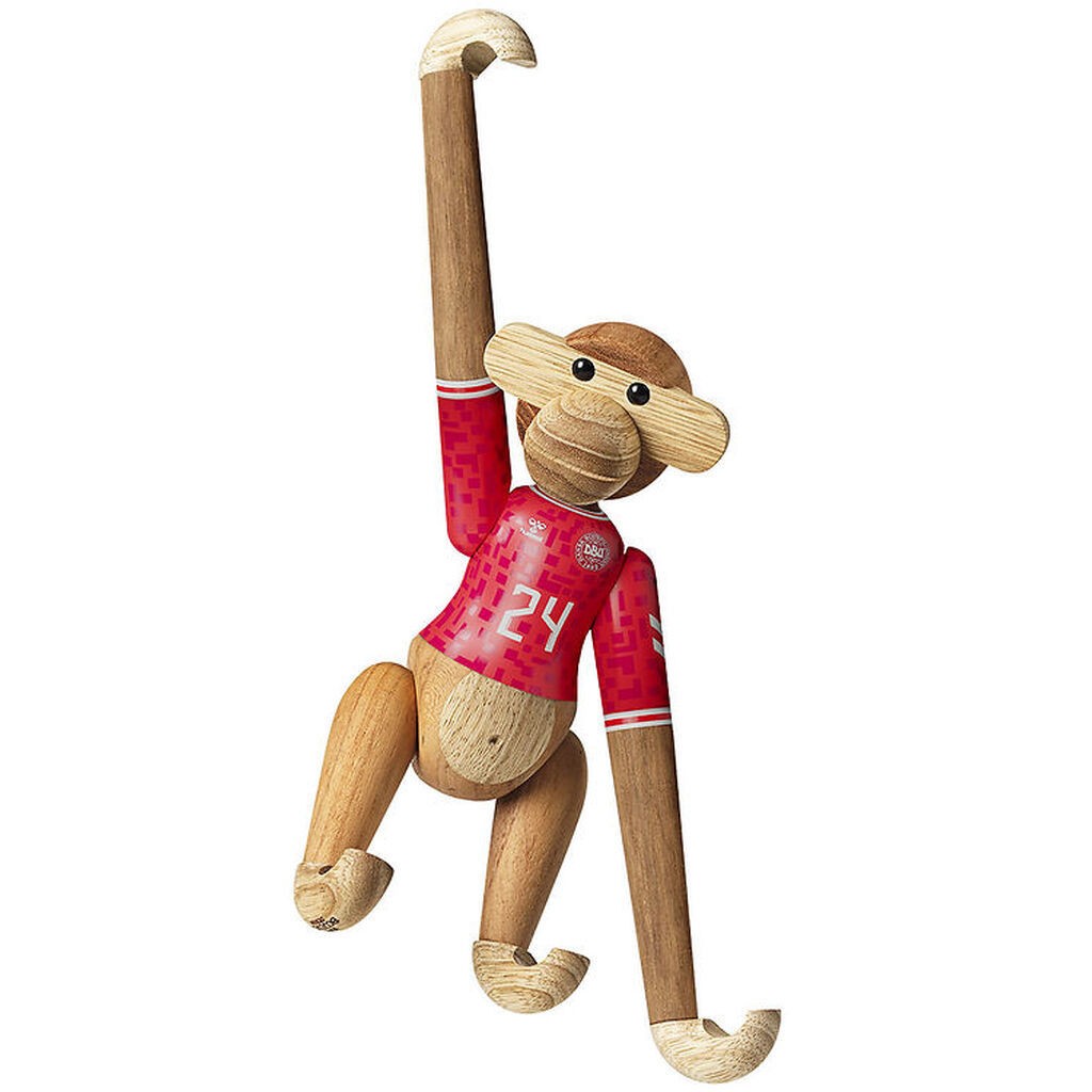 Kay Bojesen Træfigur - Abe - DBU Herre 2024 - Lille - Teak/Limba