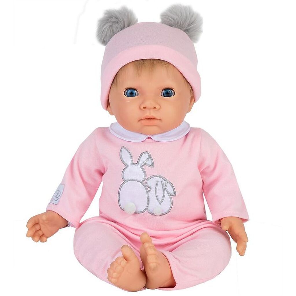 Tiny Treasures Dukke m. Blond Hår - Pink Pom Pom