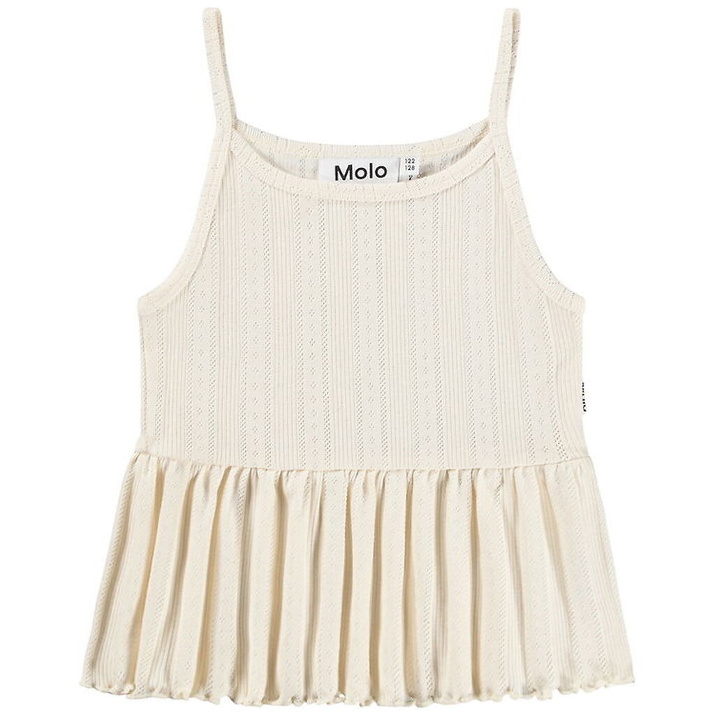 Molo Top - Hulmønster - Rib - Rany - Pearled Ivory