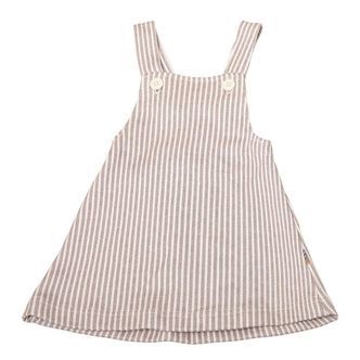 Joha Kjole - Pinafore - Støvet Lilla/Hvid