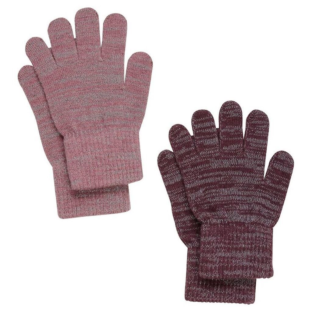 CeLaVi Handsker - Uld/Polyester - 2-pak - Rose Brown m. Refleks