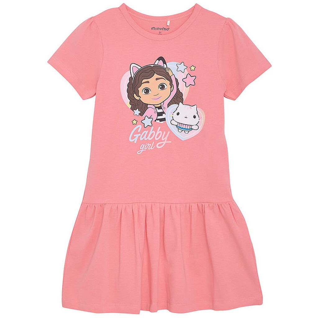 Minymo Kjole - Gabby's Dollhouse - Strawberry pink