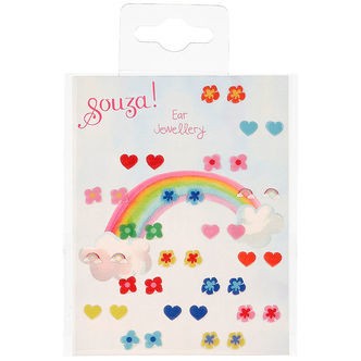 Souza Øreringe Klistermærker - 19 par - Flowers/Hearts