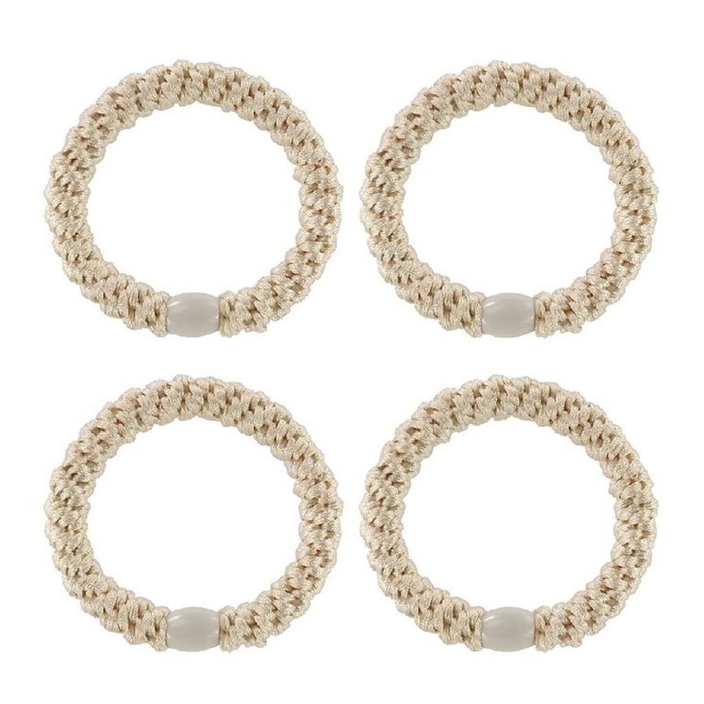 Kknekki Hårelastikker - 4-pak - Beige