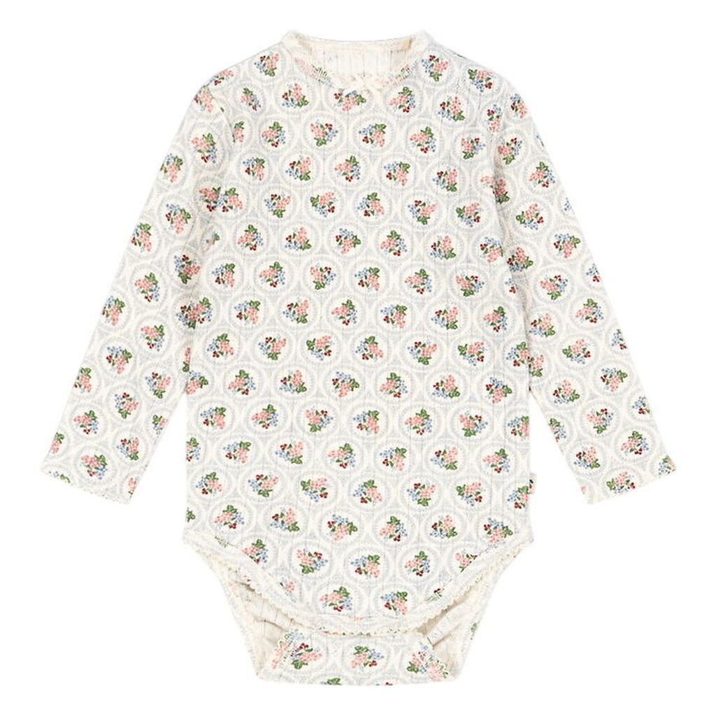 Konges Sløjd Body l/æ - Minnie - Verona Blues m. Hulmønster