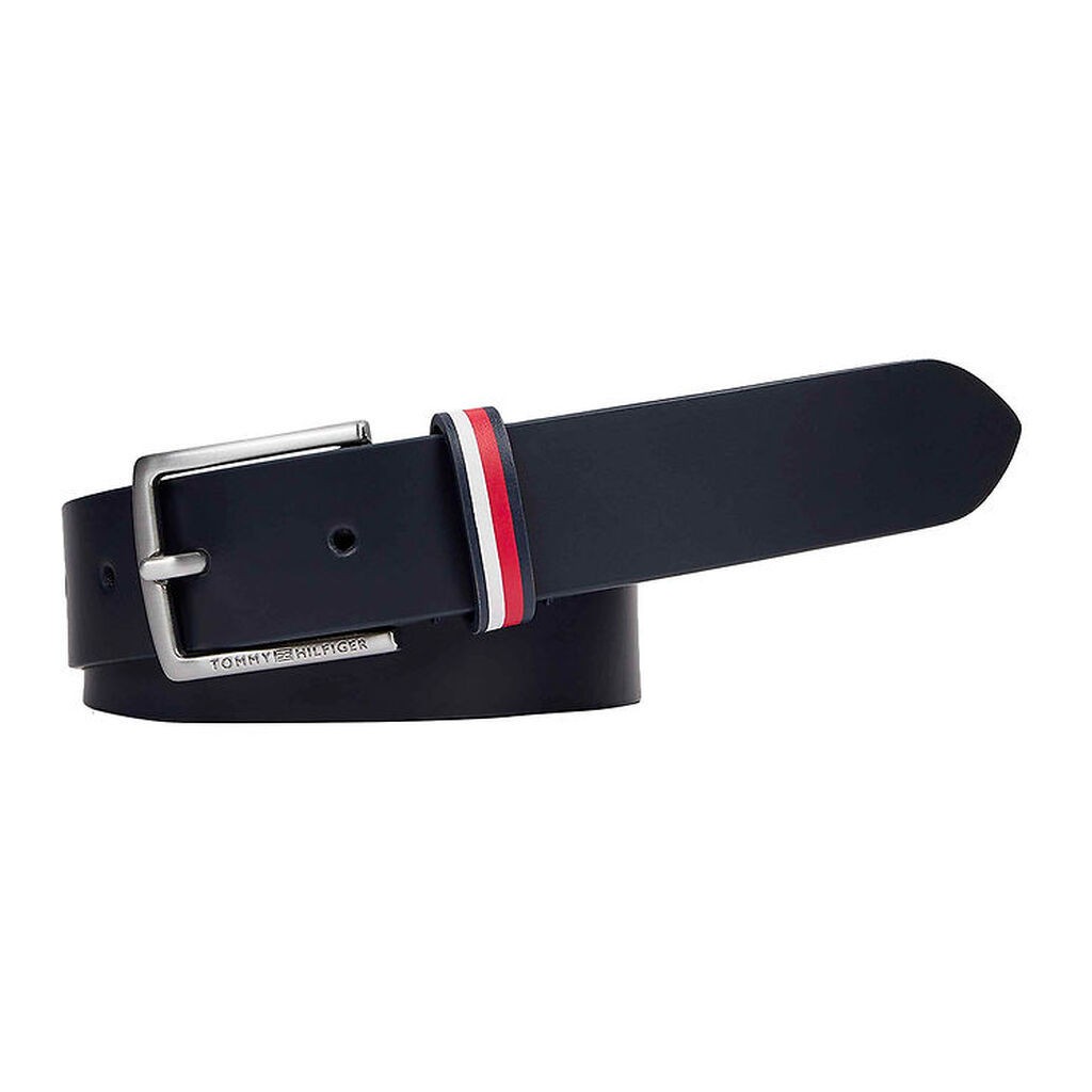 Tommy Hilfiger Bælte - Leather - Space Blue