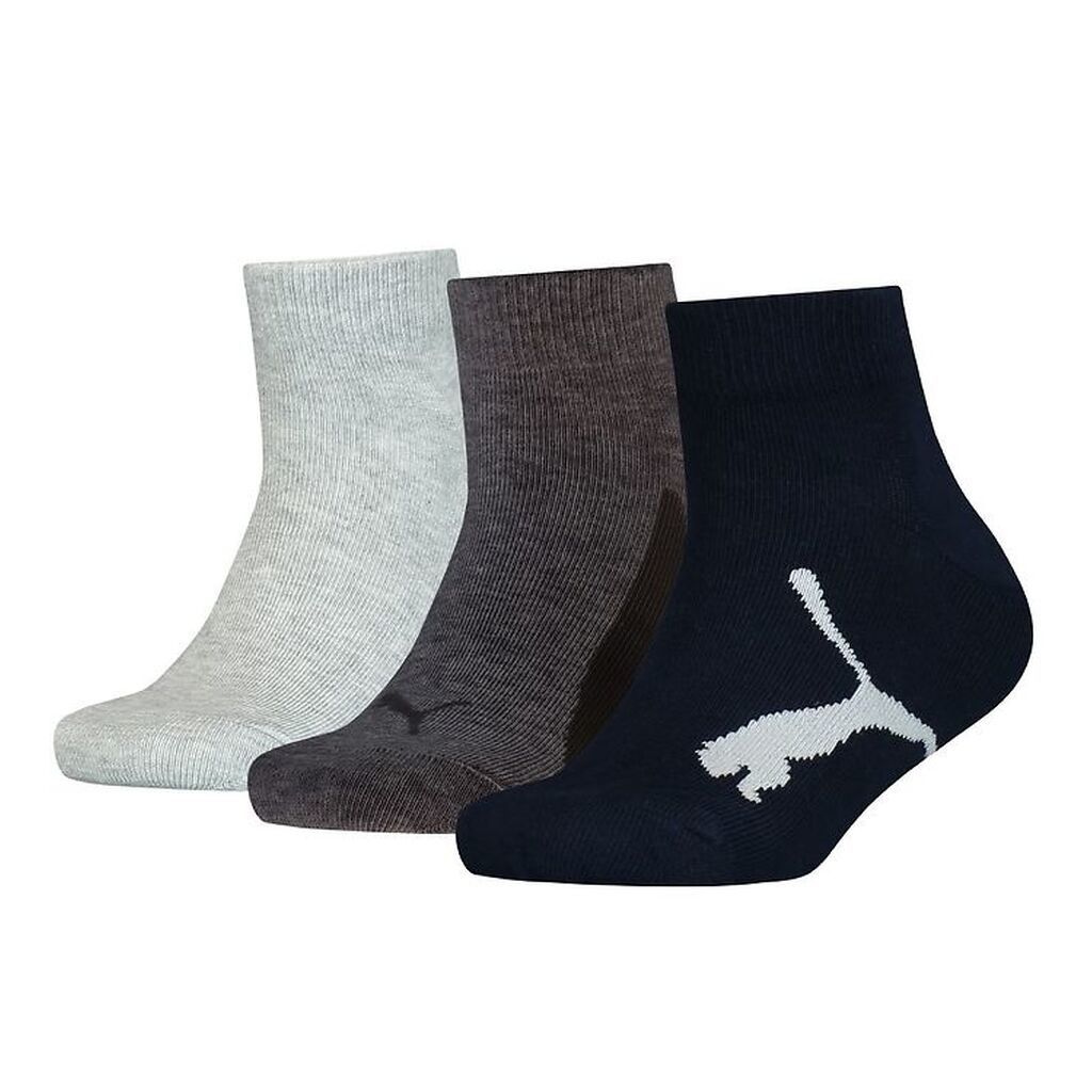 Puma Ankelstrømper - Kids Quarter - 3-pak - Sort/Mørk Grå/Lys Gr