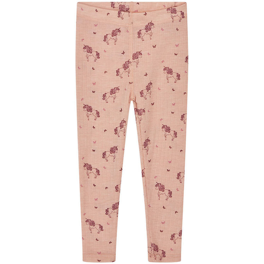 Hust and Claire Leggings - Uld/Tencel - Rib - Locel - Rose Cloud