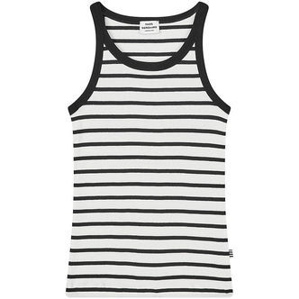 Mads Nørgaard Tanktop - Rib - Carinila - Vanilla Ice/Sort