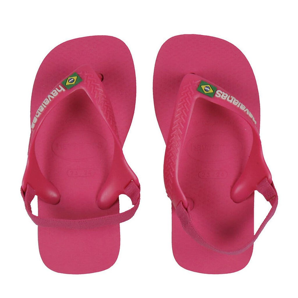 Havaianas Klipklapper - Baby Brasil Logo II - Pink Flux/White