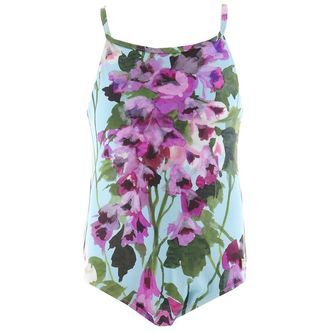 Dolce & Gabbana Badedragt - Renaissance - Blå/Rosablomstret