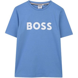 BOSS T-shirt - Navy m. Hvid