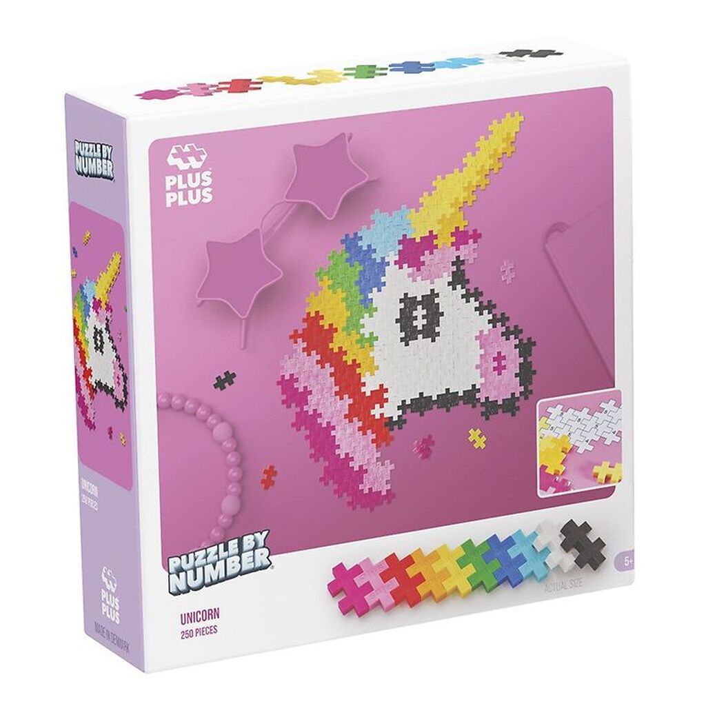 Plus-Plus Puzzle By Number - 250 stk. - Unicorn