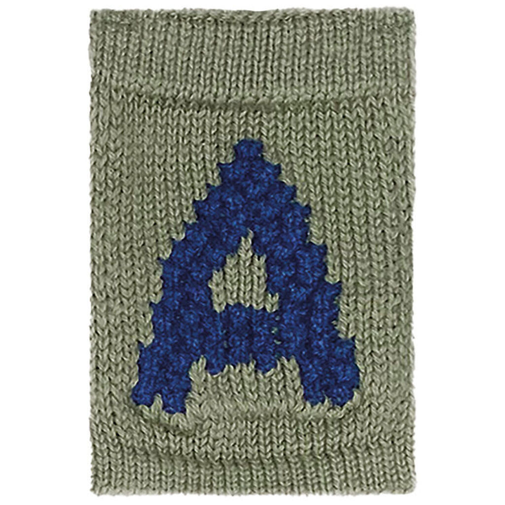 Smallstuff Strikket Bogstav - A - Blå Alfabet