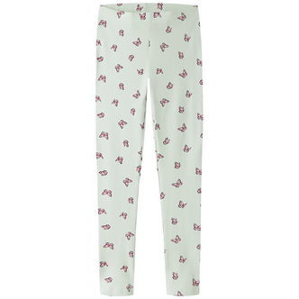 Name It Leggings - NkfVivian - Pale Aqua/Small Butterflies AOP