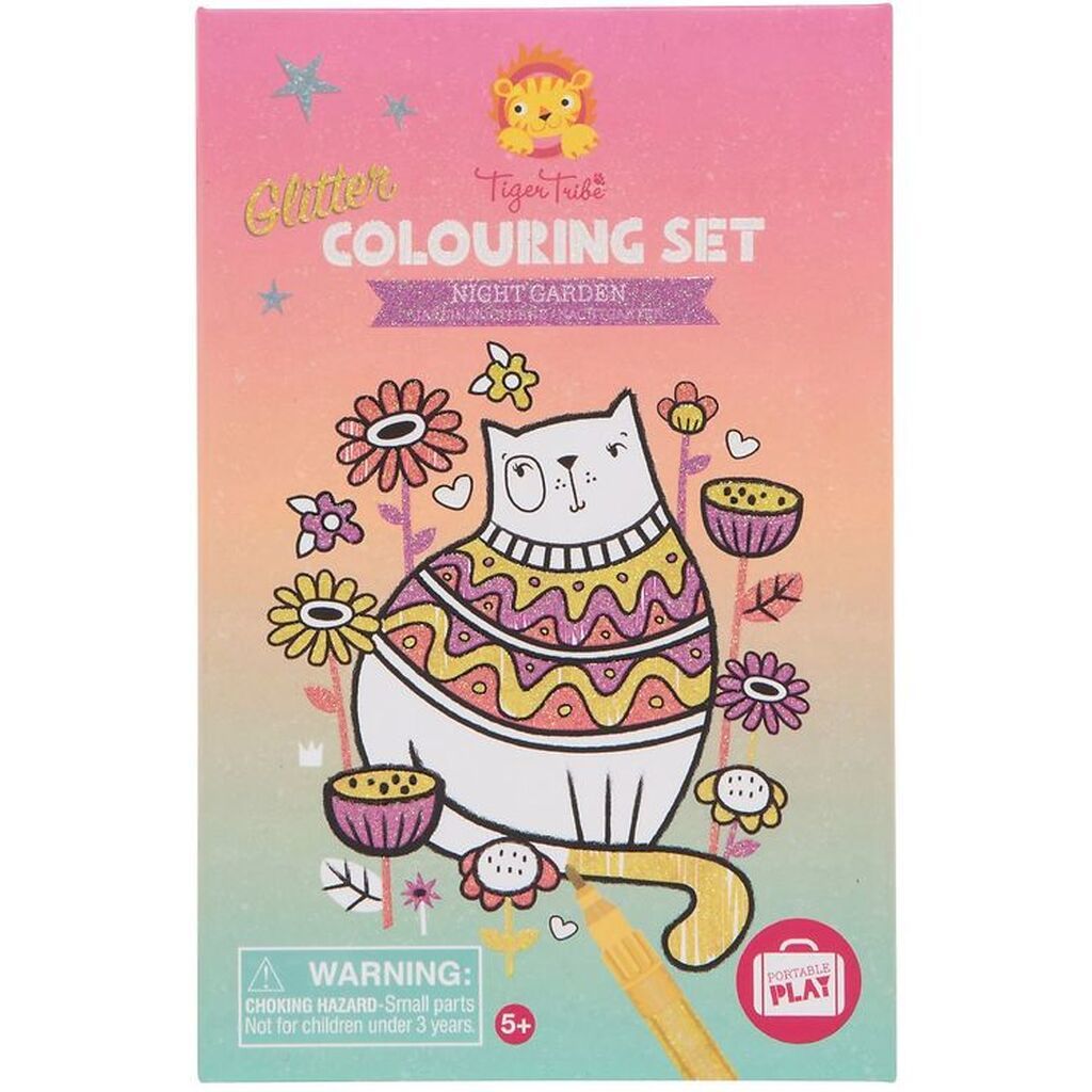 Tiger Tribe Farvesæt - Glitter - Night Garden